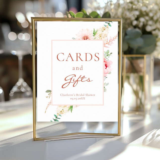 Poster Chá de panela botânico "Cartões e presentes" (Criador carregado)