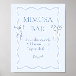 Poster Chá de Panela com Bar de Mimosa do Arco Azul