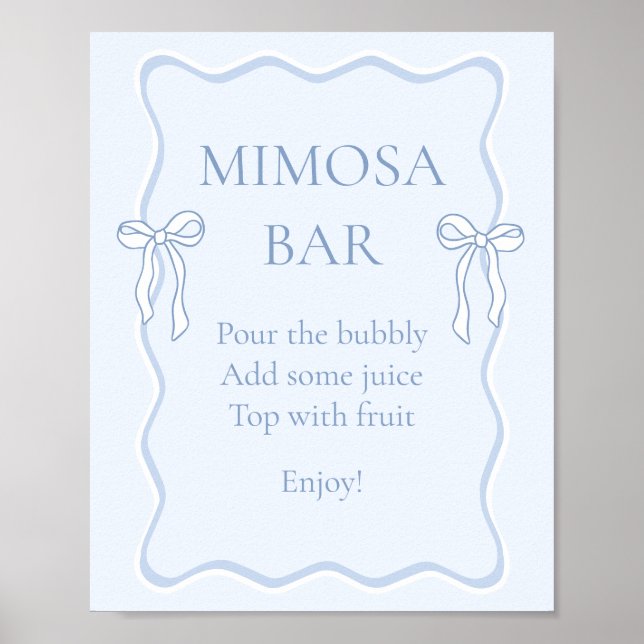 Poster Chá de Panela com Bar de Mimosa do Arco Azul (Frente)
