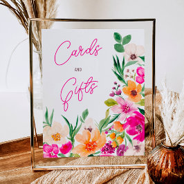 Poster Chá de panela de boas-vindas de flores corajosas