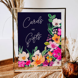 Poster Chá de panela de boas-vindas de flores corajosas