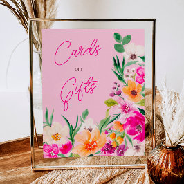 Poster Chá de panela de boas-vindas de flores corajosas