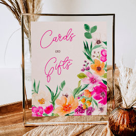 Poster Chá de panela de boas-vindas de flores corajosas