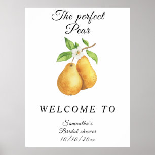 Poster Chá de panela de boas-vindas de Pear Perfeito com
