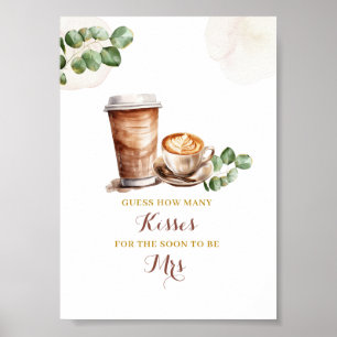 Poster Chá de panela De Café Adivinha Quantos Beijos Post