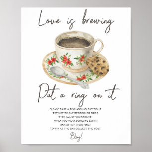 Poster Chá de panela de café Coloque um anel no jogo