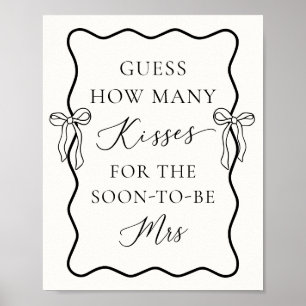 Poster Chá de panela De casando Adivinha Quantos Beijos