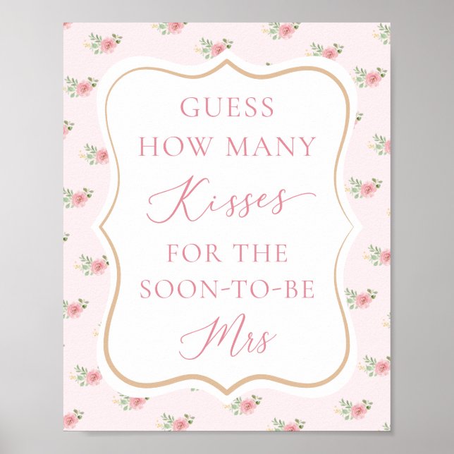 Poster Chá de panela De Chá Bridal Adivinha Quantos (Frente)