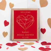 Chá de panela de Dia de os namorados cardíaco geom