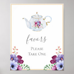 Poster Chá de panela de Favoritos para festas de chá