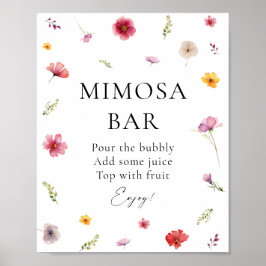 Poster Chá de panela de flor selvagem Mimosa Bar