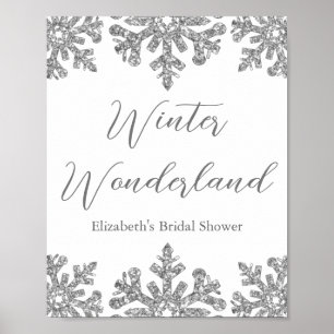 Poster Chá de panela de inverno em Floco de Neve