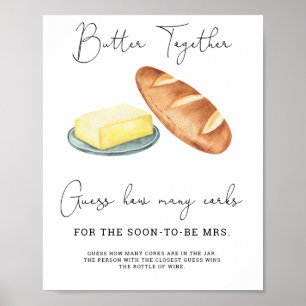 Poster Chá de panela De Manteiga Adivinha Quantos Corks