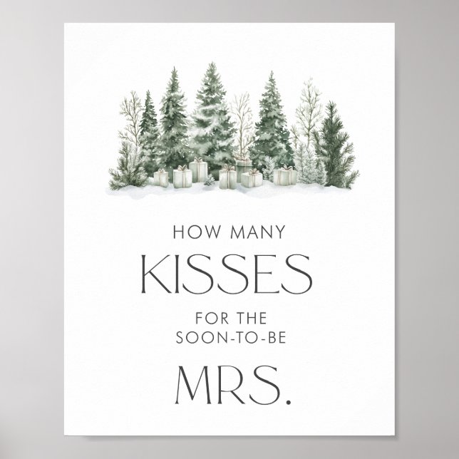 Poster Chá de panela De Neve Apaixonada Quantos Beijos (Frente)