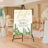 Chá de panela de Script Dourado Fiesta Cactus Welc