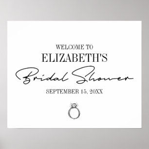 Poster Chá de panela de Script Moderno Bem-vindo