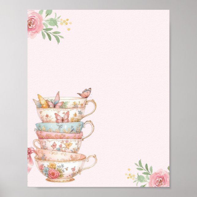 Poster Chá de panela do Tea Party Derramar o chá Conselho (Frente)