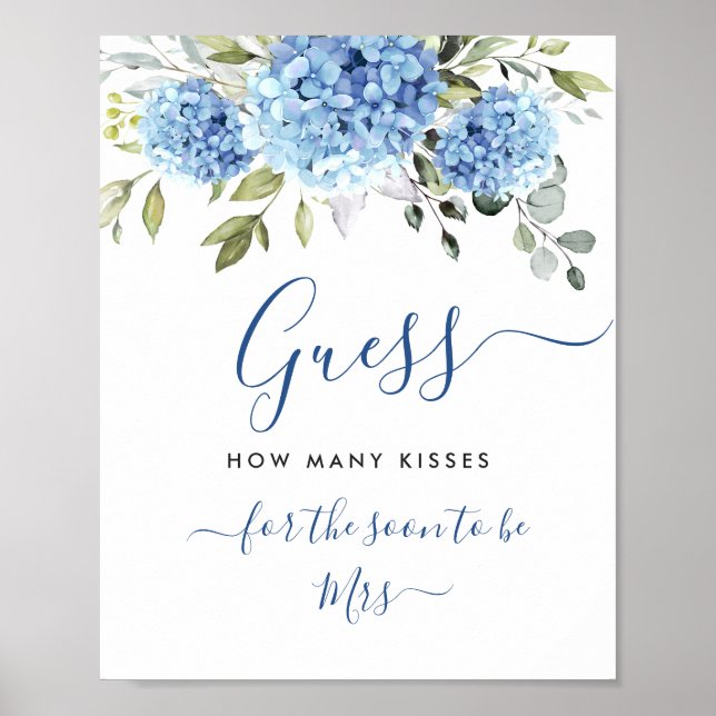Poster Chá de panela Elegante de Hydrangea Eucalyptus (Frente)