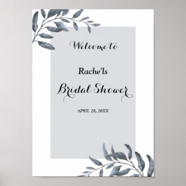 Poster Chá de panela Eucalipto Azul Dusty