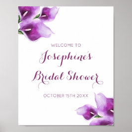 Poster Chá de panela Floral Purple Calla Lily