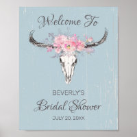 Chá de panela Floral Russo Cow Skull Boho