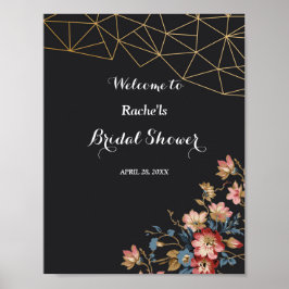 Poster Chá de panela Geométrico do ouro