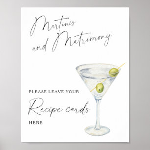 Poster Chá de panela Martini Seu cartão de receita aqui