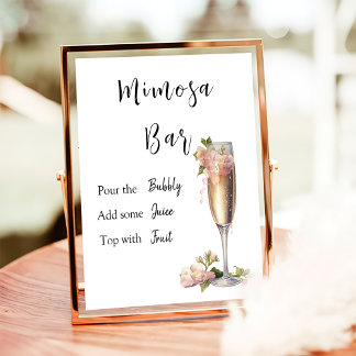 Poster Chá de panela Mimosa - Sinal de Bar Bar Borracha