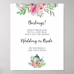 Poster Chá de panela Não Diga Sinal de Jogo de Noiva