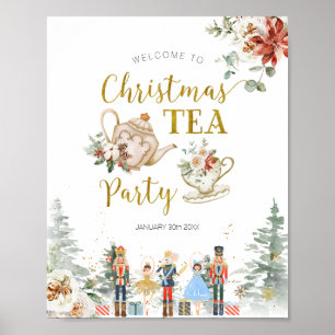 Poster Chá de panela Nutcracker de Natal Tea Welcome