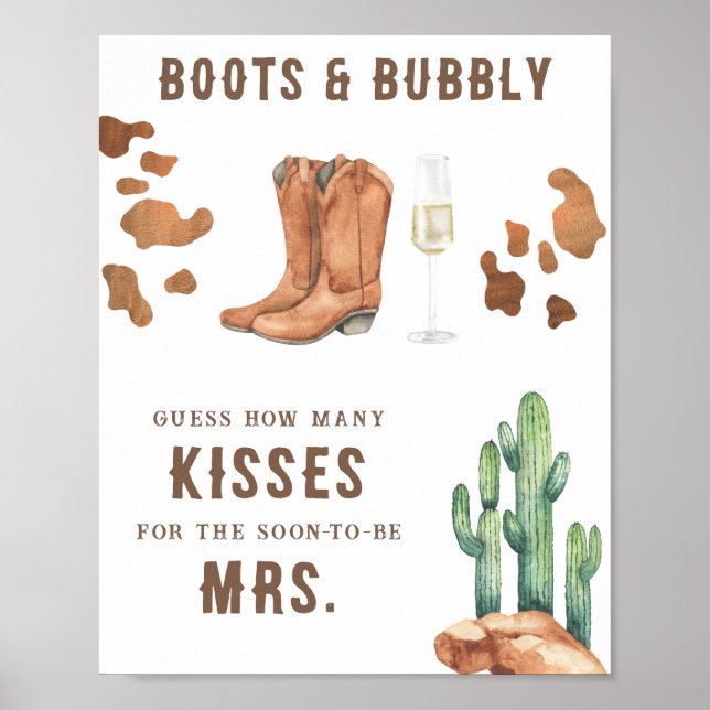 Poster Chá de panela Ocidental Quantos Beijos (Frente)