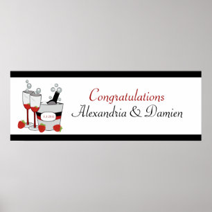 Pôster Chá de panela ou bandeira personalizada noivado