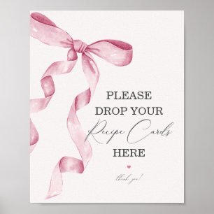 Poster Chá de panela rosa Compartilhar um Sinal de Cartão