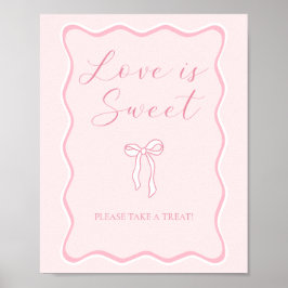 Poster Chá de panela rosa O amor é doce favorito