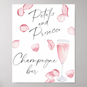 Poster chá de panela rosa prosecco - bar de champanhe