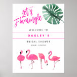 Poster Chá de panela Rosa Quente OAKLEY Flamingo de Boas-<br><div class="desc">Este sinal de boas-vindas do chá de panela apresenta um rebanho de flamingos de aquarela e uma fonte engraçada. Par com qualquer coisa na Coleção OAKLEY para um olhar coeso.</div>