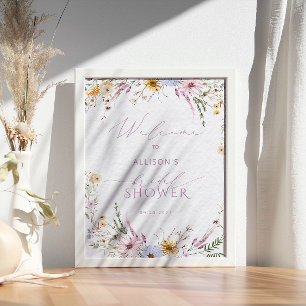 Poster Chá de panela Russo de Flores Selvagens Bem-vindo