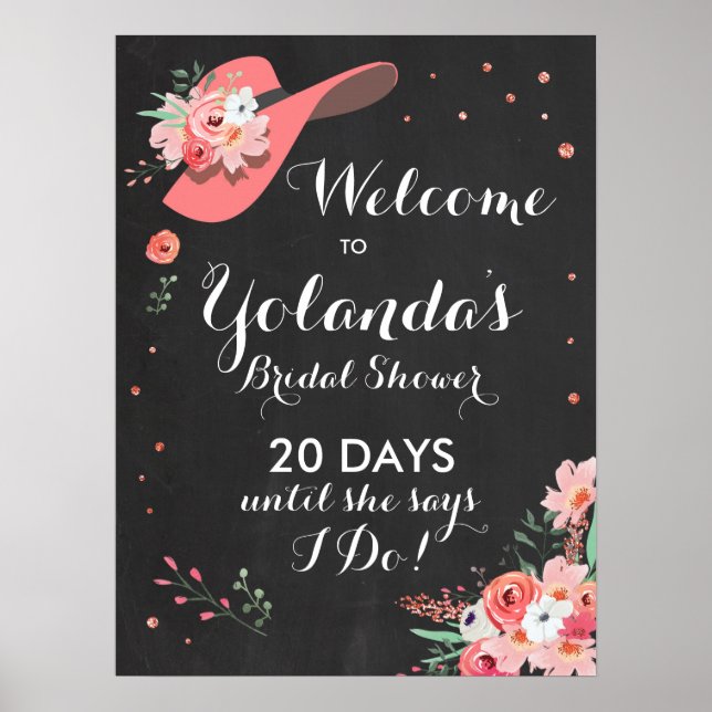 Poster Chá de panela - Sinal de Boas-vindas Derby Hat Flo (Frente)