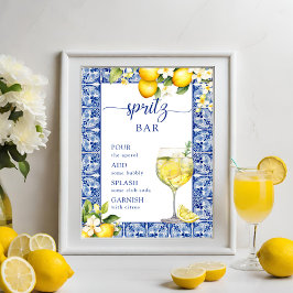 Poster Chá de panela Spritz Bar de Spritz de Limões Princ