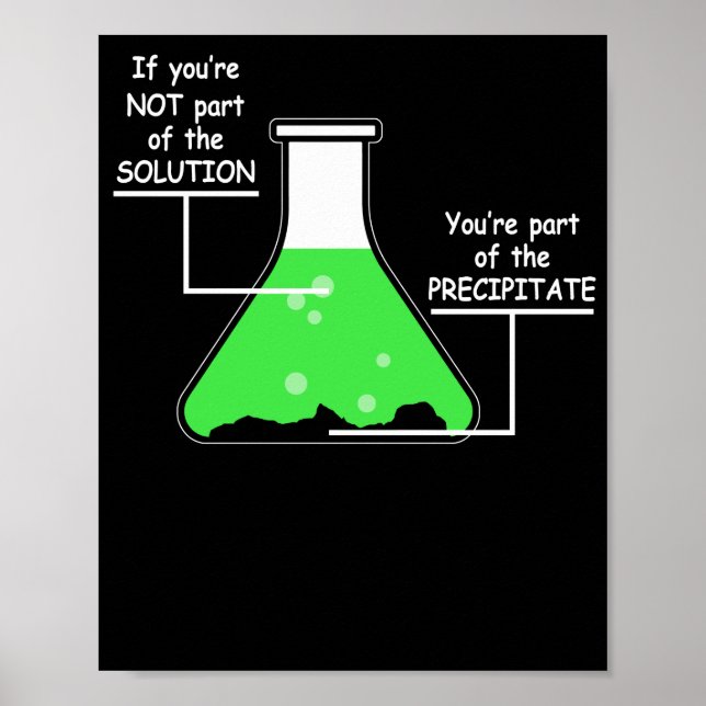 Poster Chá de Química se você não faz parte da solução (Frente)