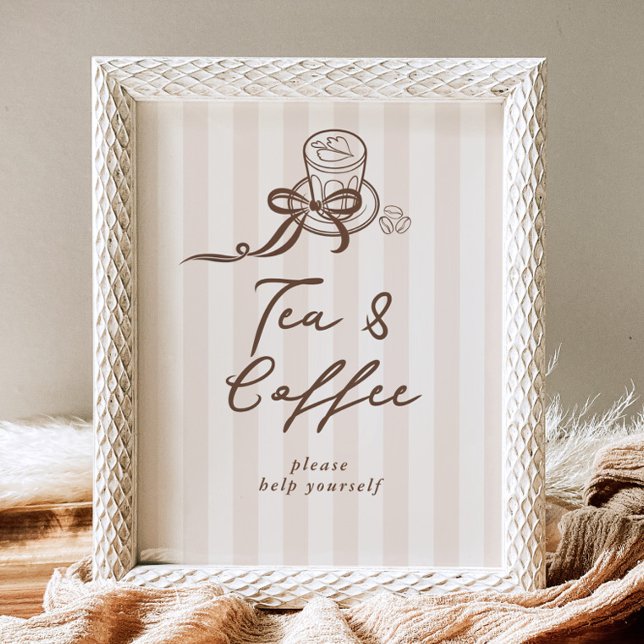 Poster Chá e Café Bar Cafe Bebe Chá de Bebê (Criador carregado)