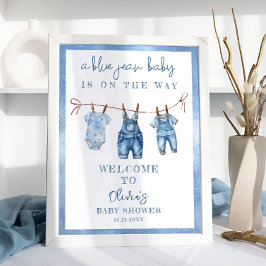 Poster Chá Jean Baby Denim Baby Boy Welcome