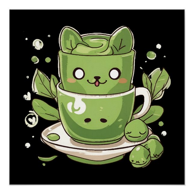 Pôster chá verde matcha (Frente)