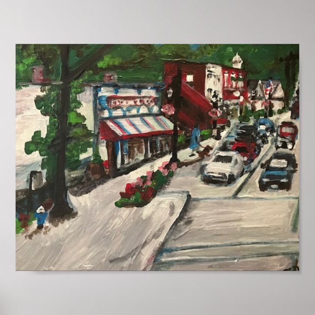 Poster "Chagrin Falls" em Ohio, Pintura por Willowcatdesi (Frente)