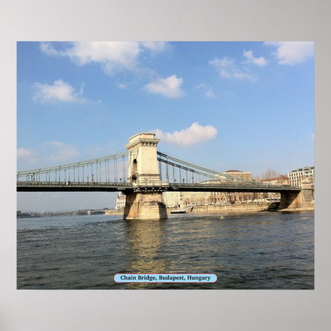 Pôster Chain Bridge, Budapeste, Hungria (Frente)