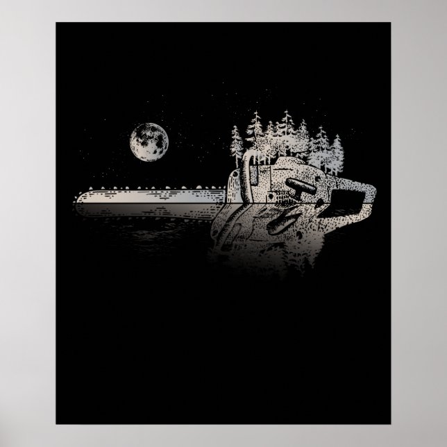 Poster Chainsaw Woodworker Gift Men Lumberjack Arborist (Frente)