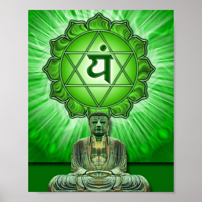 Poster Chakra e Buda do Coração (Frente)