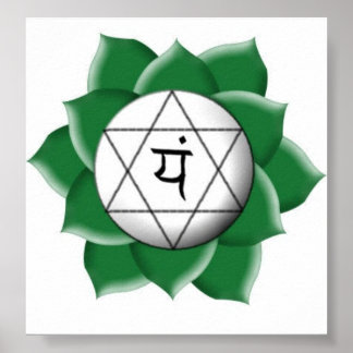 Pôster chakra quatro-ahahata