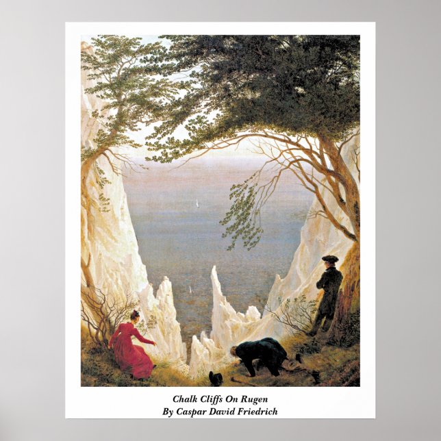 Pôster Chalk Cliff On Rugen Por Caspar David Friedrich (Frente)
