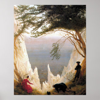 Poster Chalk Cliffs em Rugen Caspar David Friedrich